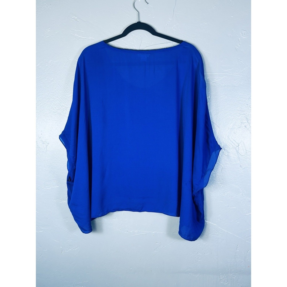 Helmut Women's Batwing Blouse Flowy Lightweight Layer Beach Summer Modest - Picture 5 of 10